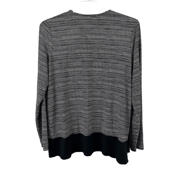 J.Jill Wearever Collection Striped Jersey Knit Cardigan Top - Picture 5 of 6